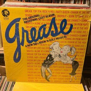Grease - The Original Broadway Cast Album Vintage 33rpm VG+ AB72
